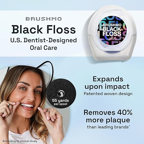 Miniatura 9 de Brushmo Hilo dental expandible, diseño de dentistaingeniero, limpieza profunda, resistente a las trituraciones, cera microcristalina totalmente