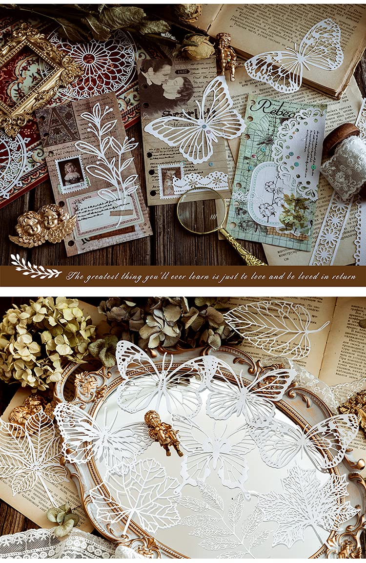 Papier Dentelle Deco, 40 Pcs Papier Dentelle Scrapbooking, Papier Décoratif Ajouré, Papier Découpé en Dentelle Creuse, Motif Papillon et Fleur, pour Cartes de Vœux DIY, Albums Photo, Scrapbooking Papier Dentelle Deco, 40 Pcs Papier Dentelle Scrapbooking, Papier Décoratif Ajouré, Papier Découpé en Dentelle Creuse, Motif Papillon et Fleur, pour Cartes de Vœux DIY, Albums Photo, Scrapbooking