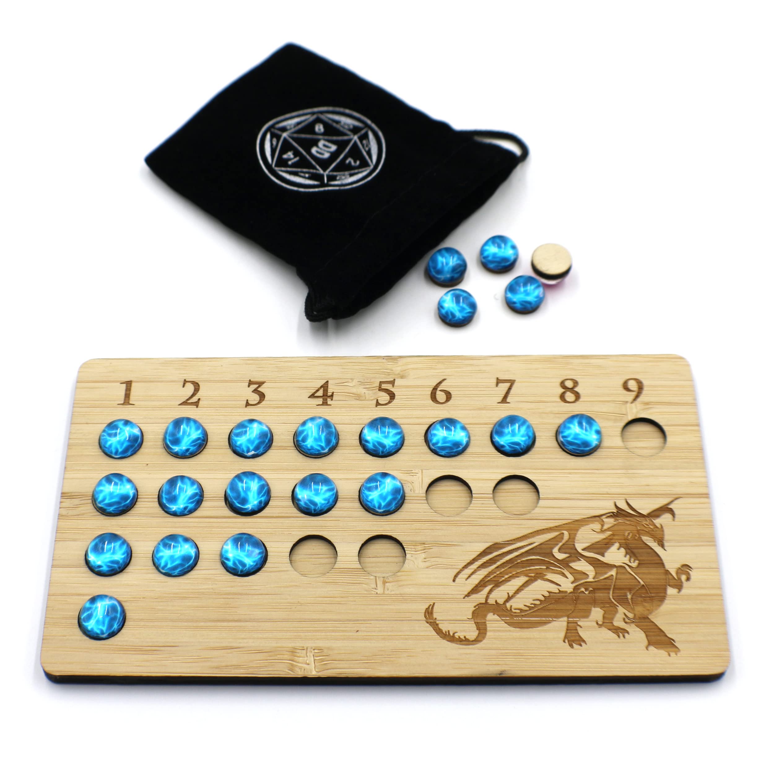Dahan Dice Magic/Spell Tracker for Dungeons and Dragons (Blue)