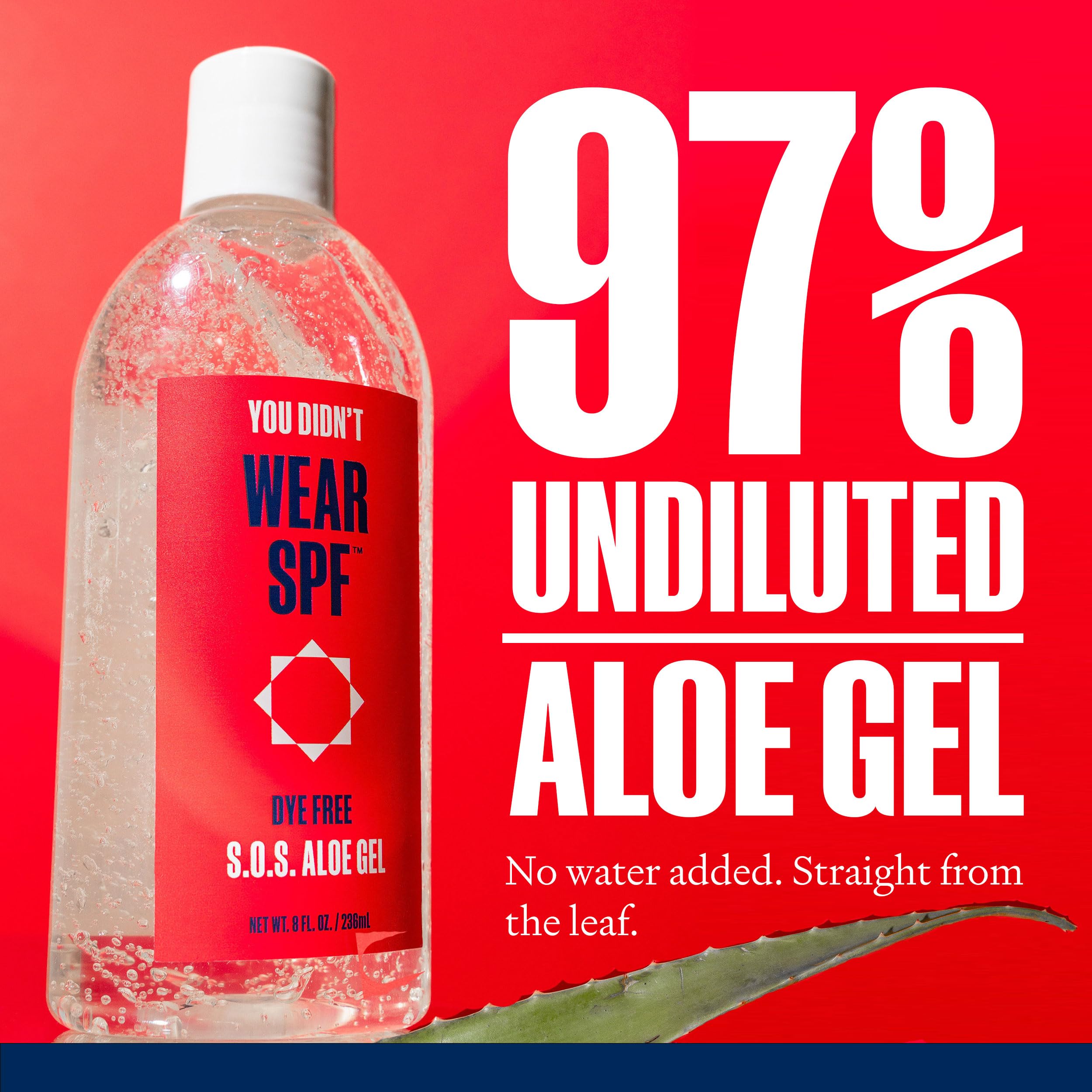 WearSPF S.O.S Aloe Gel - 97% Pure Undiluted Aloe for Soothing Skin Relief