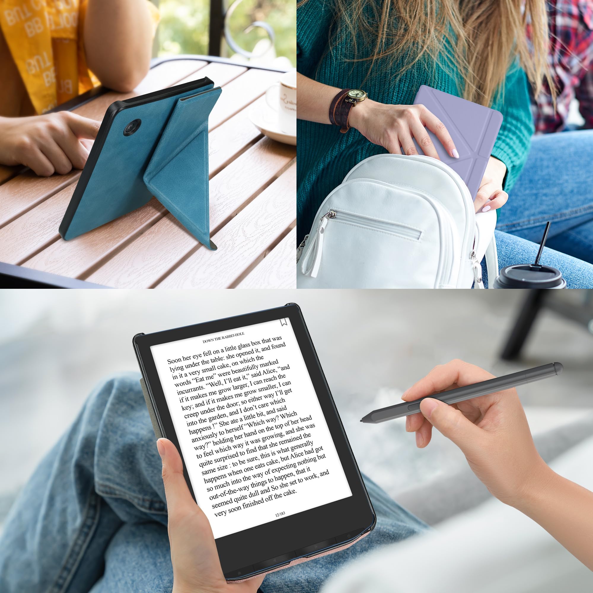 kwmobile Custodia eReader Compatibile con Kobo Glo HD/Touch 2.0 Cover - eBook Reader Flip Case - Cover eReader Magnetica Pelle PU Cuore