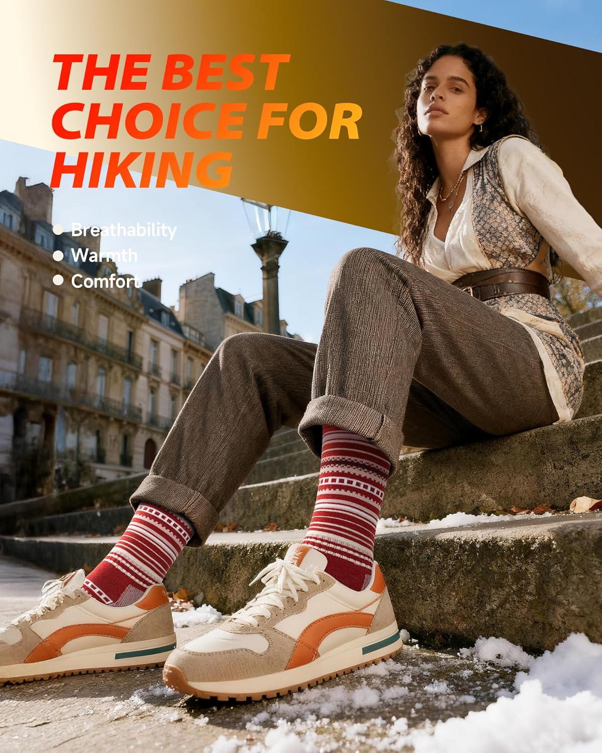 RUIXUE Merino Wool Hiking Socks for Men Women, OEKO-TEX & GRS Certified, Seamless Toe, Terry Cushioned -3 Pairs