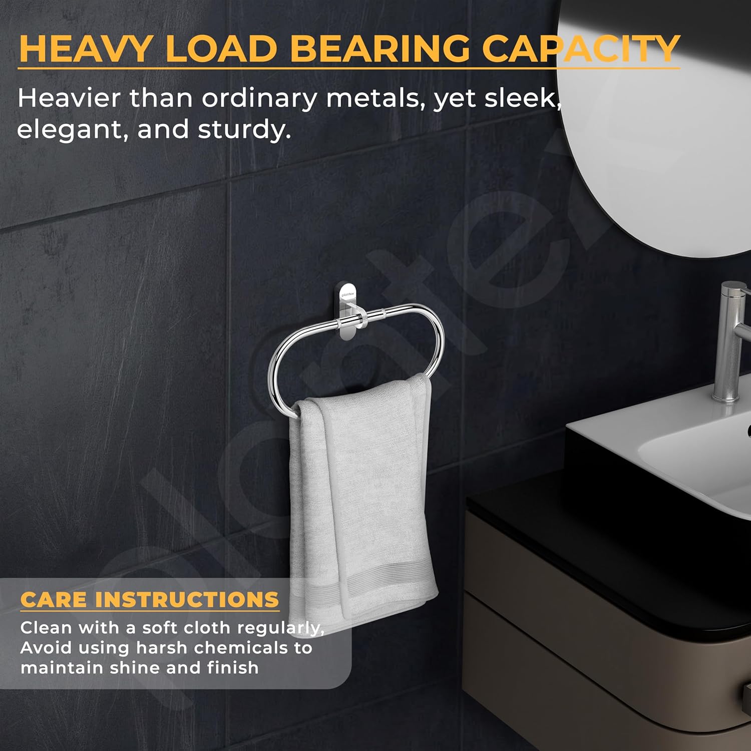 Towel Ring for Bathroom/Pure Brass Towel Holder/Towel Stand/Hanger/Bathroom Accessories - Pack of 1 (APS-GIA-05, Chrome)