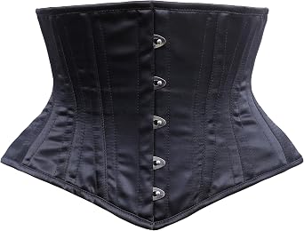 Cincnher Womens Waspie Corset Underbust Waist Training Steel Boned Corset