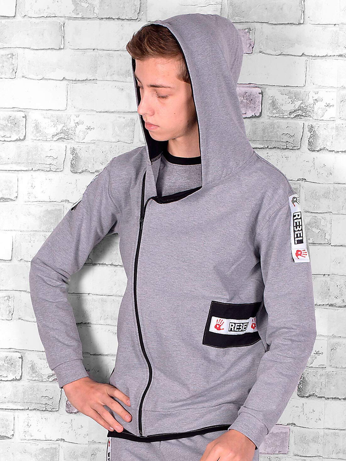 BEZLIT Jungen Kapuzenjacke mit Reißverschluss – Kinder Hoodie Sweatjacke Baumwolle, Zip Hoodie Freizeit Sport Jacke, Größen 104–164, Made in EU