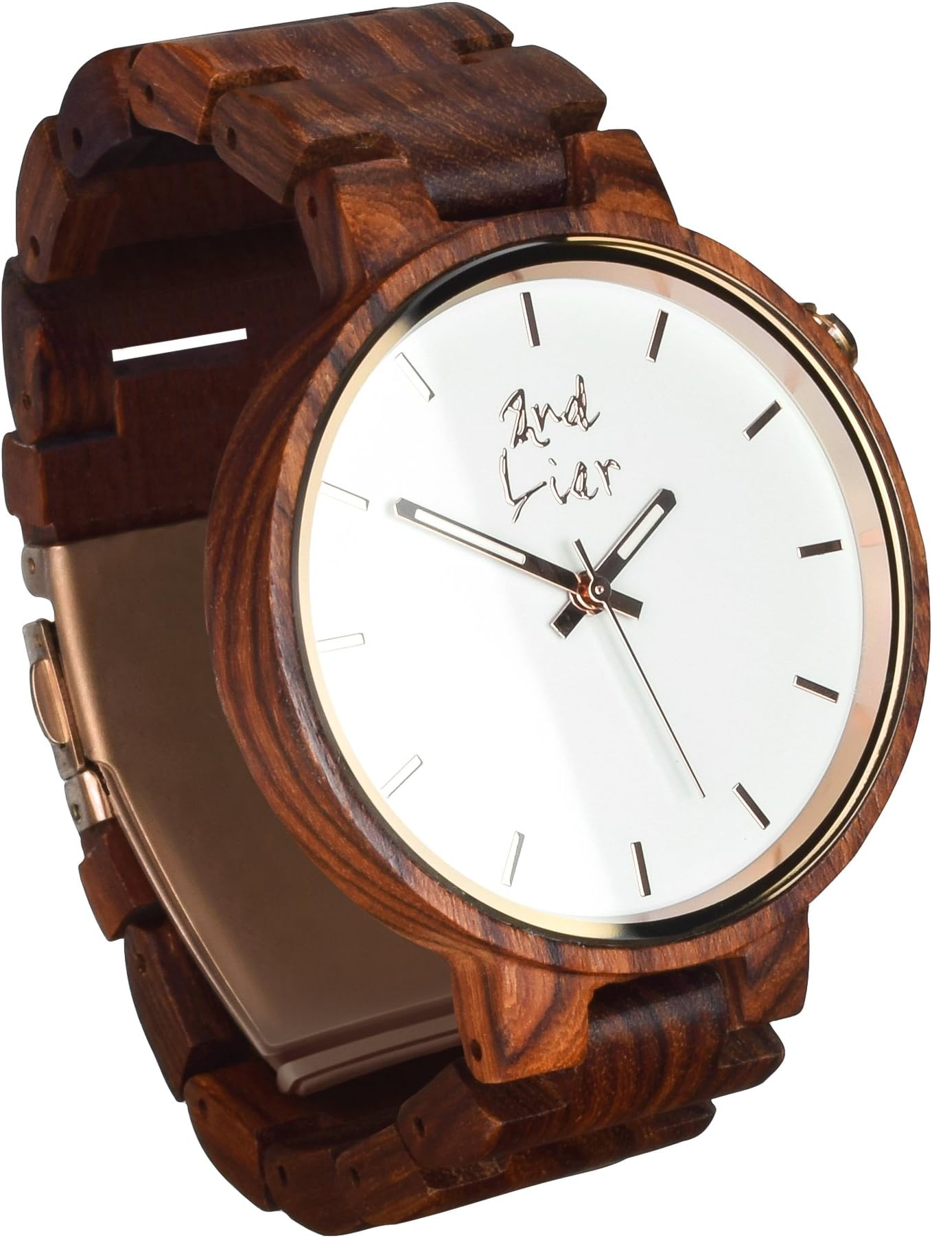 Wooden Watch Handmade Woodwatch | Wood: red Sandalwood | Housing Diameter: 42mm | Men | 12 Months Warranty | 30 Days Money Back Guarantee