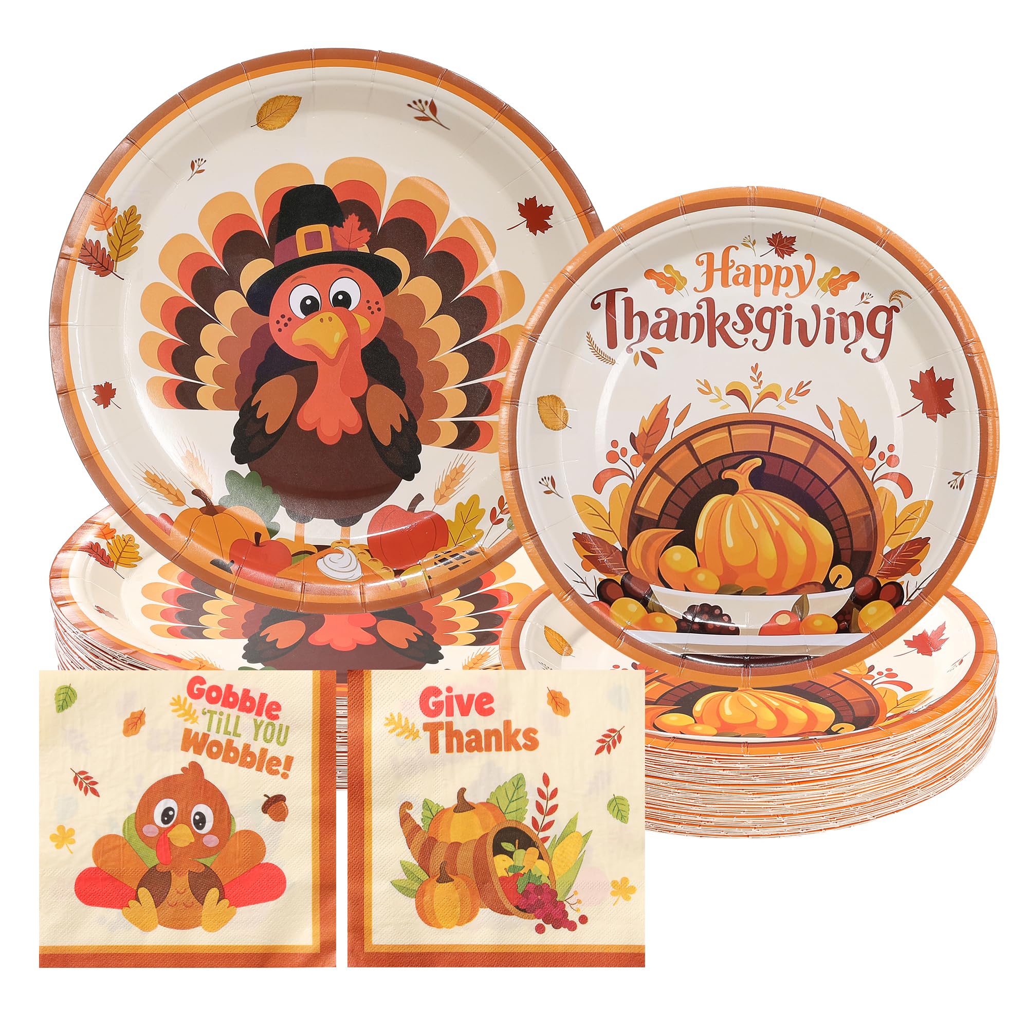 Goodluck Ivory Disposable Plates - 350PCS Party Set -15