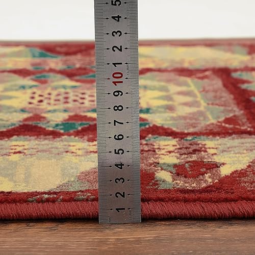 Miniatura 9 de Alfombra pequeña de 2 x 3 pies, alfombra para cocina, dormitorio, estilo bohemio, oriental, antideslizante, alfombra de entrada, alfombra para