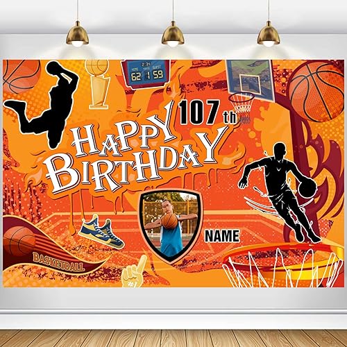 Vista 75 de Cartel personalizado de decoración de cumpleaños número 107 con temática de castillo y princesa, pancarta de tela personalizada para suministros