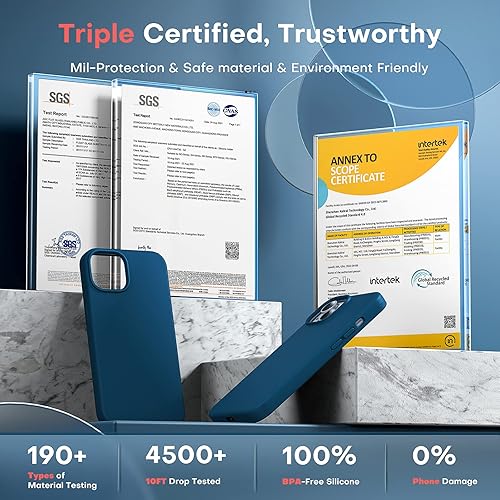 Vista 57 de TOCOL - Funda 5 en 1 para iPhone 11, con 2 protectores de pantalla + 2 protectores de lente de cámara, funda delgada de silicona líquida a prueba