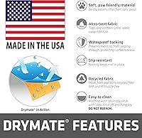 Vista 7 de Drymate 2-Pack XL Original Cat Litter Mat, Contains Mess from Box, Protects Floors, Urine-Proof, Machine Washable, Soft on Kitty Paws, Absorbent