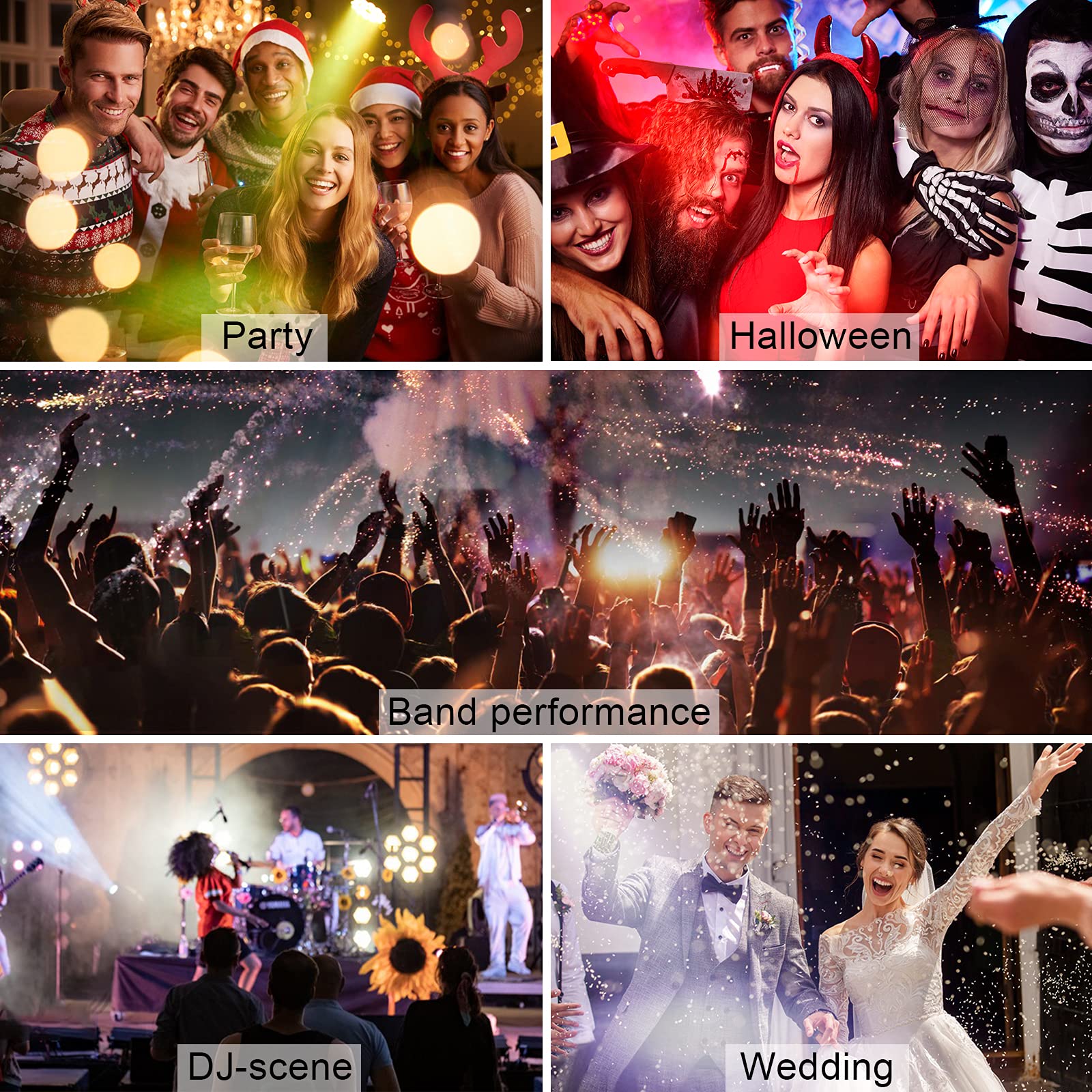 4 Stück LED Par Strahler Bühnenlicht 14 * 6W RGBW DMX Disco partylicht mit Fernbedienung Meister-Sklave Sound Auto Par Scheinwerfer für DJ Bar Hochzeit Halloween Weihnachten