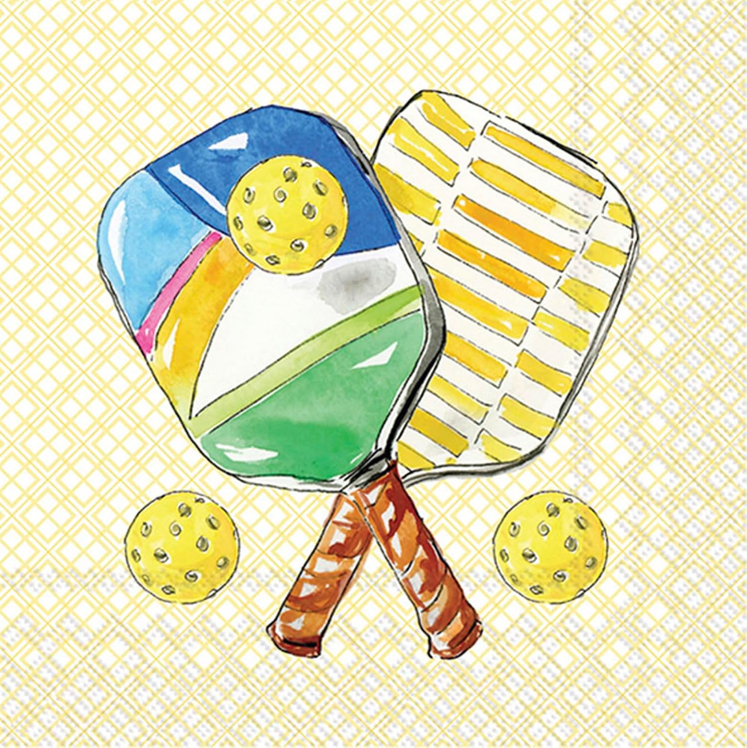 IHR Ideal Home Range Cocktail Napkins Disposable 3-Ply Paper Party Napkin Pack, 5" x 5", Mardi Gators, 20-Count