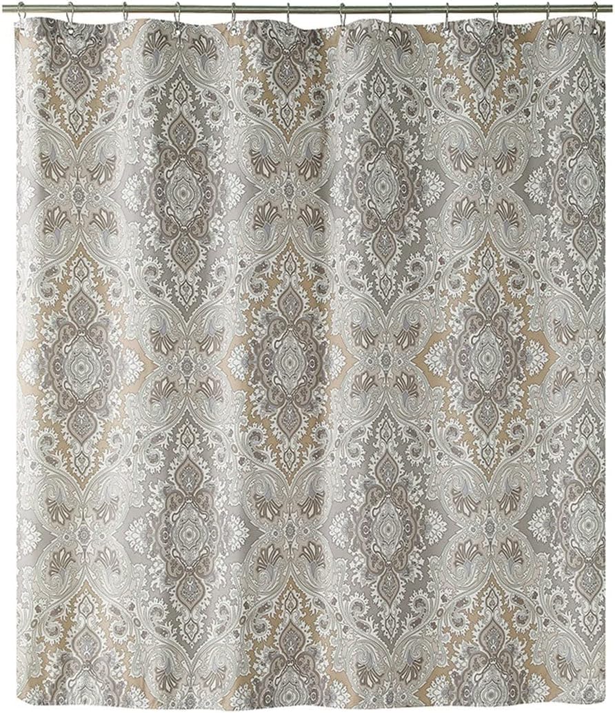Shower Liner Shower Curtain Shower Curtain,Thickened Polyester Fabric Bathroom Curtain,Quick Dry Durable Washable Bathtub Curtains Sets with Hooks Suitable for Bathroom (Color : Brass, Size : W140xH