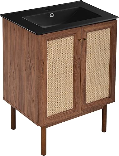 Vista 440 de Swiss Madison Classe - Lavabo de baño de roble de 24 pulgadas incluido