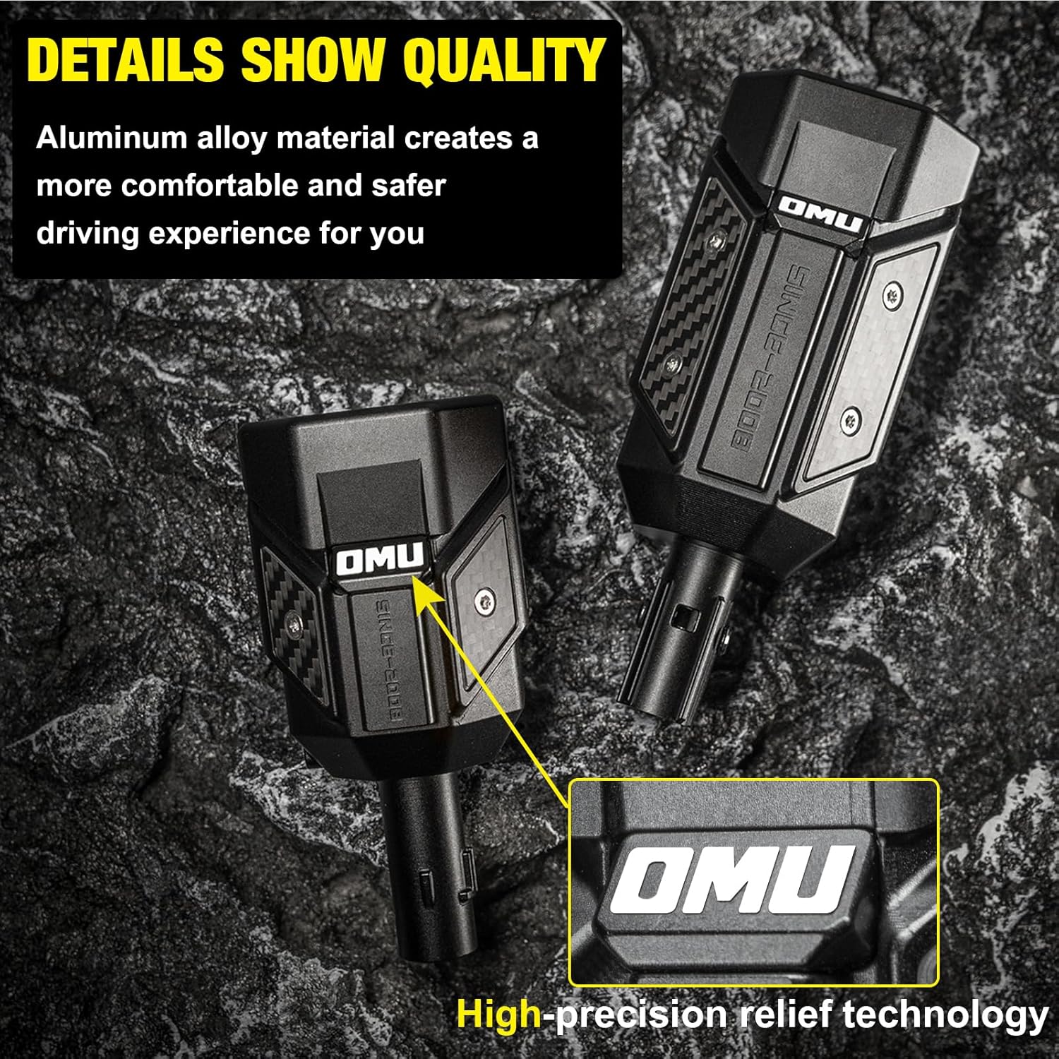OMU Metal Genesis Series Gear Lever,Automatic Gear Shift Lever Knob Shifter Transfer Case Lever Handle Kit Compatible with Jeep Wrangler Gladiator JL JT 2018-2024