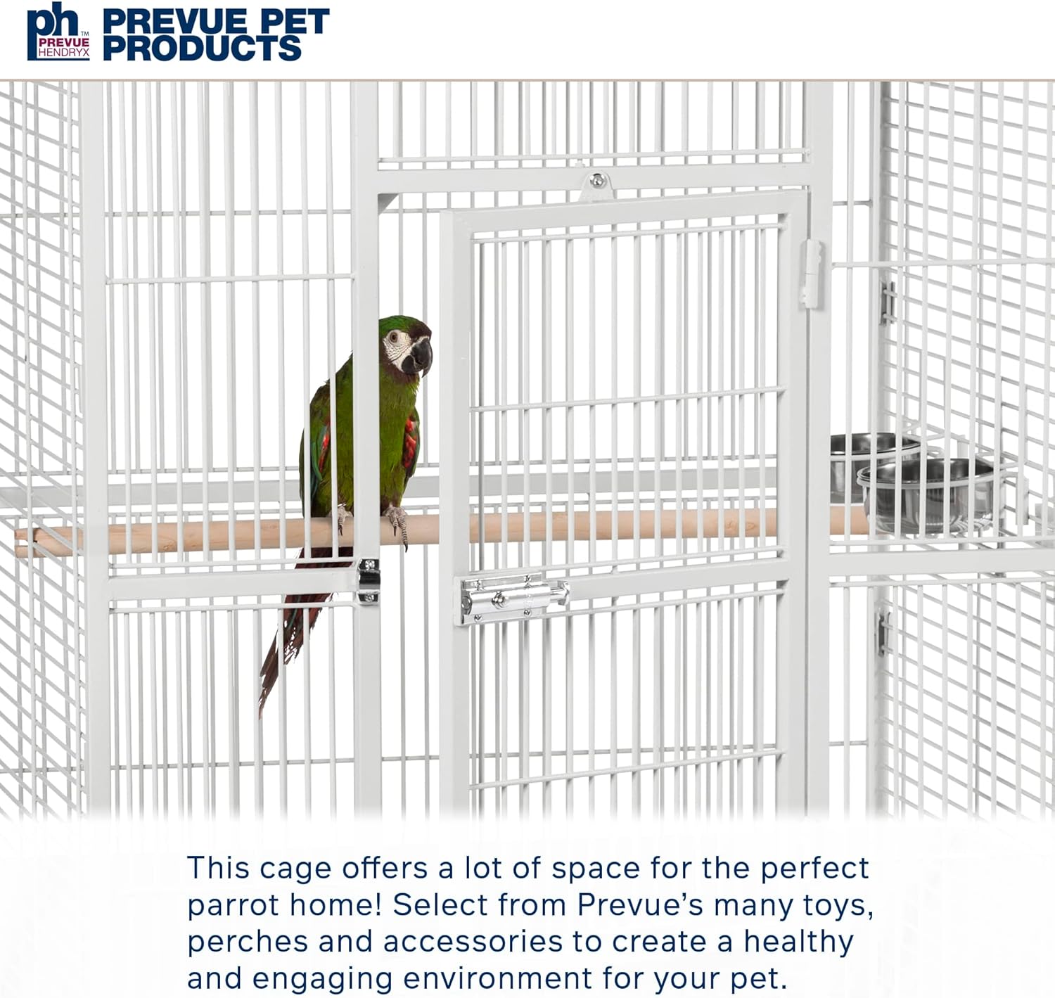 Prevue Pet Products Wrought Iron Select Bird Cage Pewter Hammertone 3153W