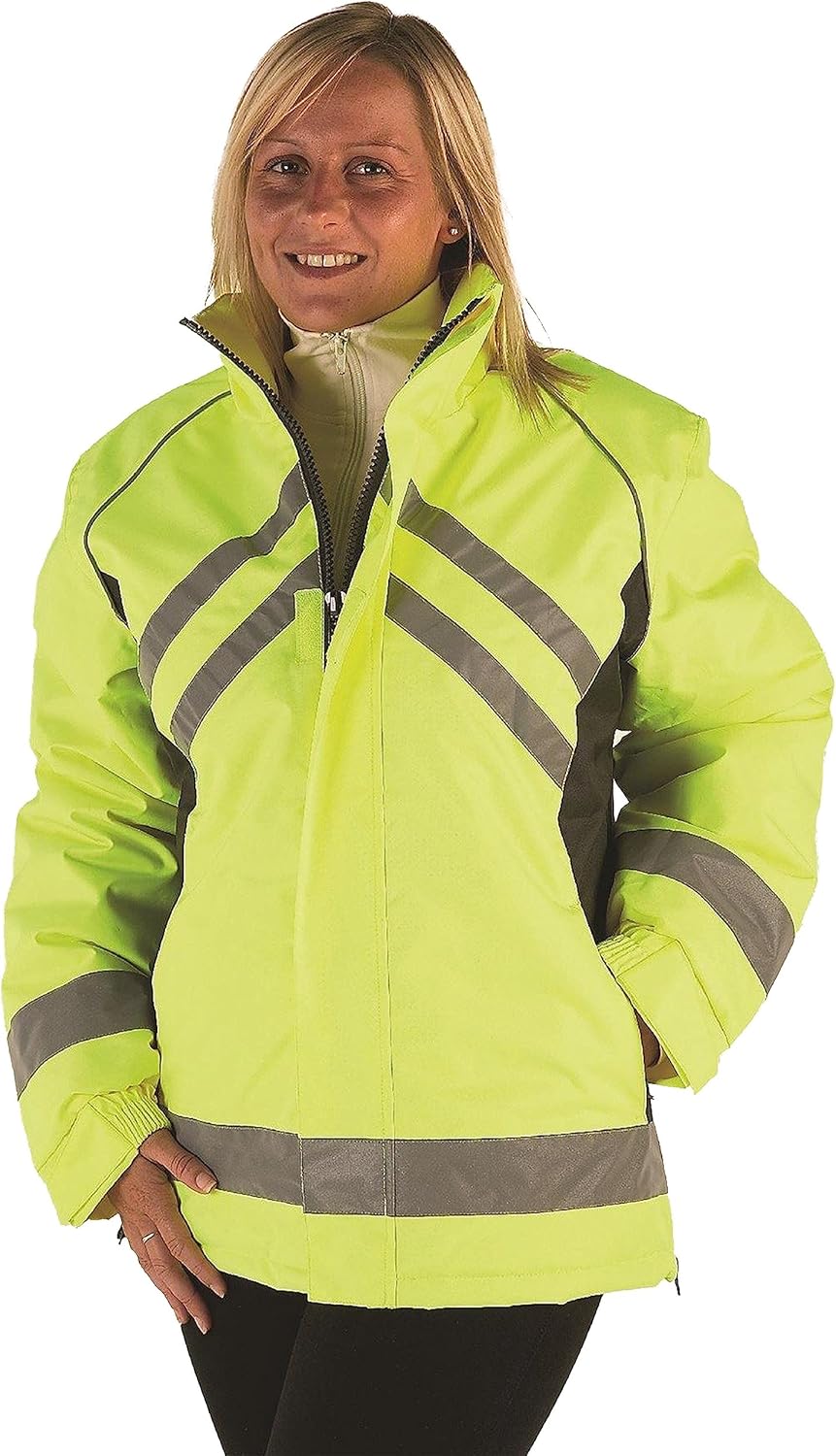 Hyviz Waterproof Riding Jacket (Yellow/Black, Medium)