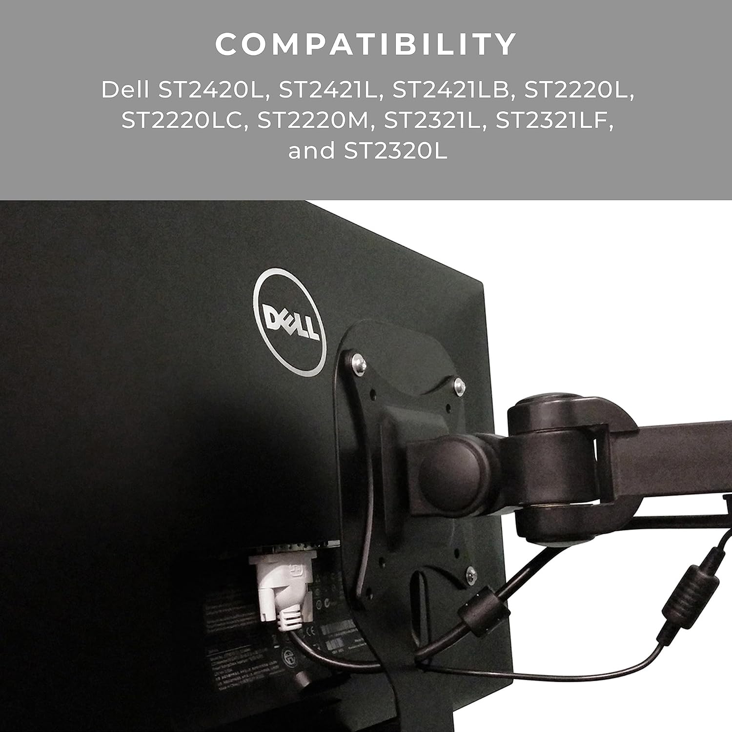 HumanCentric VESA Mount Adapter Bracket Compatible with Dell ST-Series Monitors ST2420L, ST2421L/LB, ST2220M/LC, ST2321L/LF, ST2320L (V3)