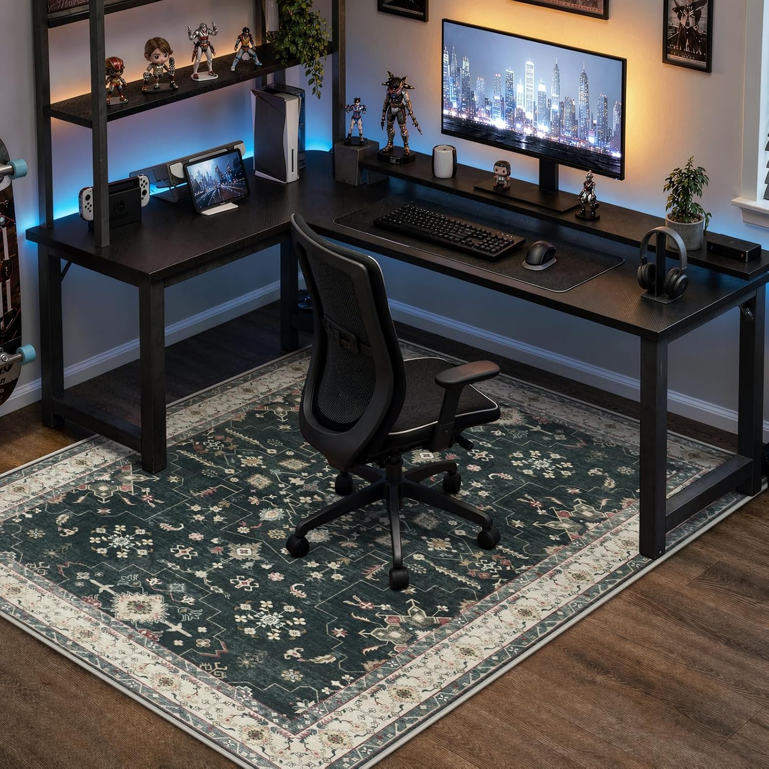 48"x60" Office Chair Mat for Hardwood Floor, Washable Non-Slip Protector