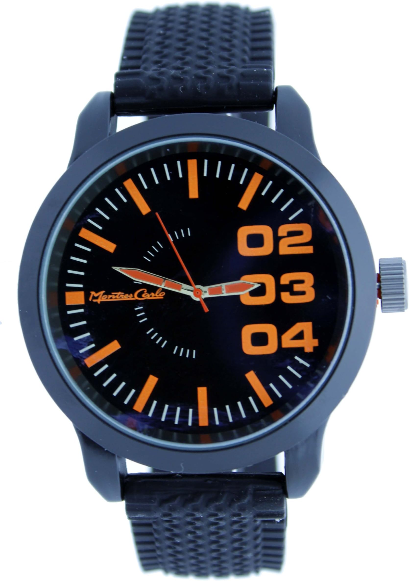 Montres Carlo Sport Treads Orange Resin Sport Watch #35323