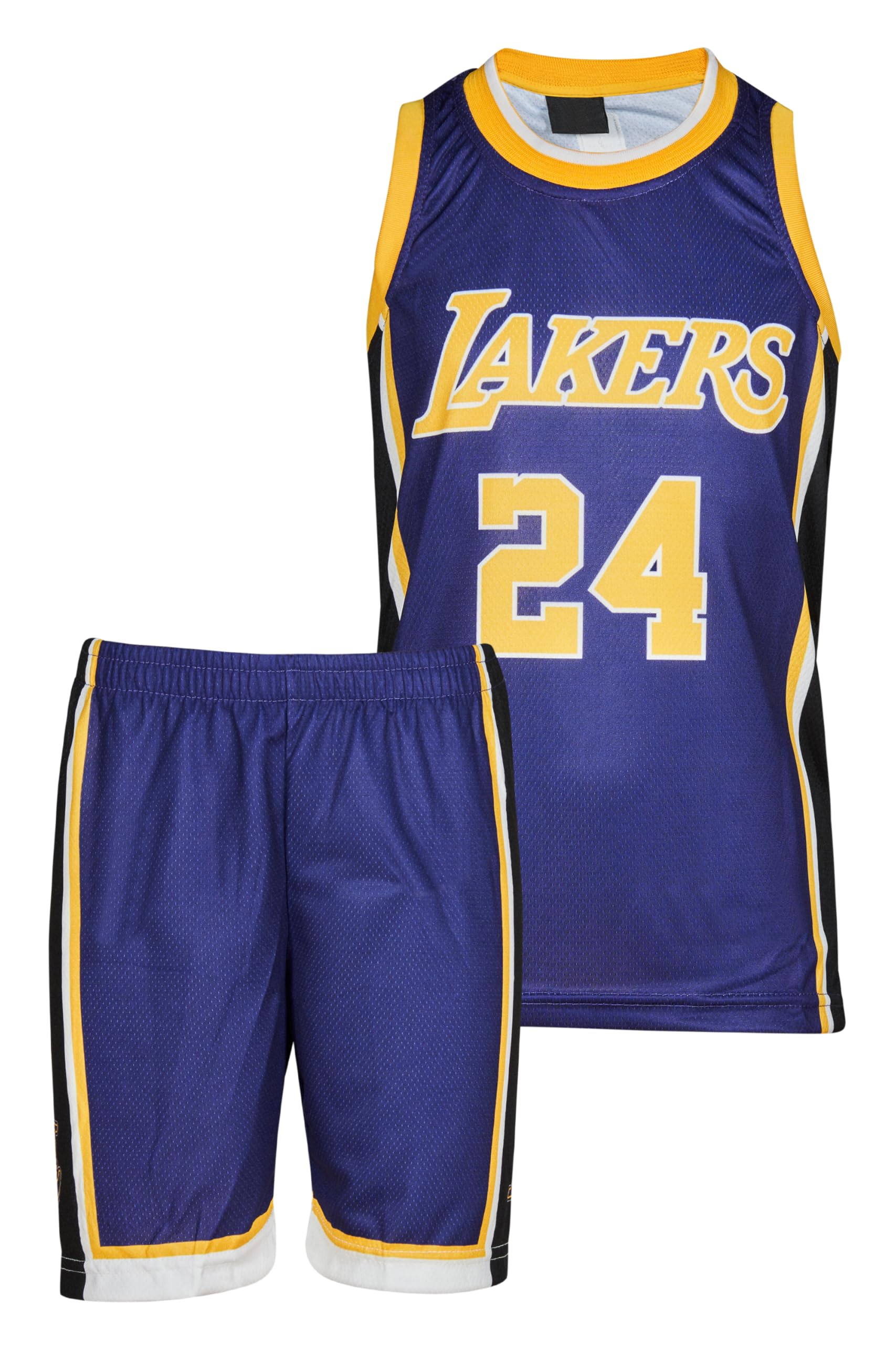 Lakers Basketball Kinder Trikot Bausatz, Lila, Komm mit Shorts Basketballfans (164,Lila)