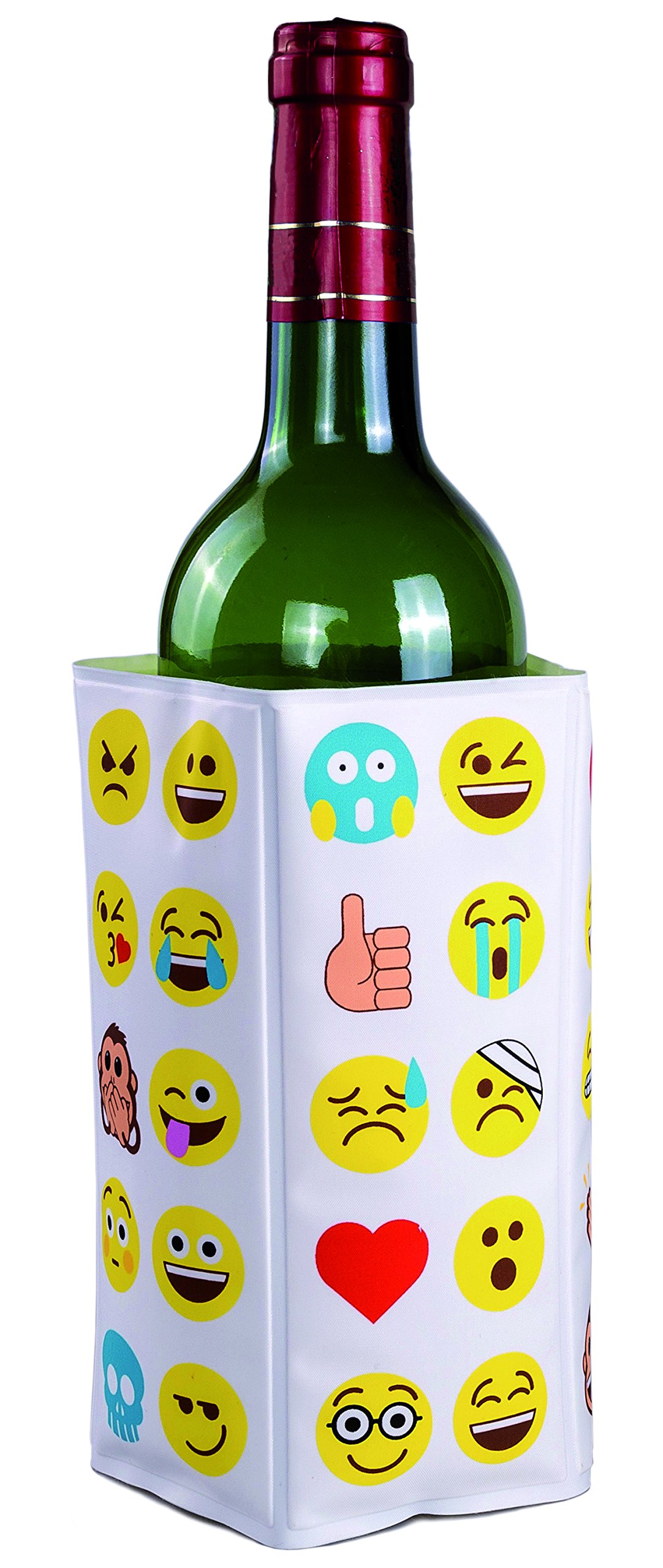 Vin Bouquet Kühlmanschette Mit Emoticons - Flexibler Gel-Kühler Für Dosen Und Flaschen