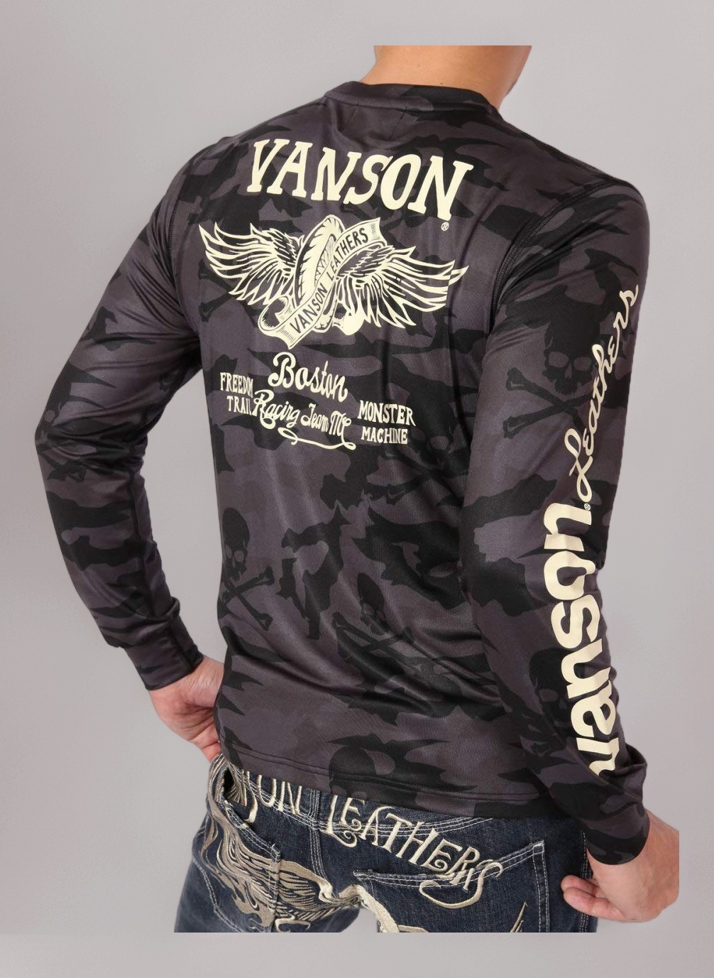 Amazon | [バンソン] ドライ長袖 Tシャツ ウィング ACVL-902 当店別注