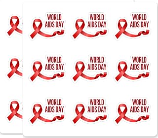 Support HIV and AIDS Scrapbook Stickers 18 Pack 2 Inch Waterproof Vinyl | Cute Aesthetic Gift, Teen Craft Supply, Positive Vibe Decor, Everyday Thank You, Laptop Water Bottle, Tumbler Phone Case
