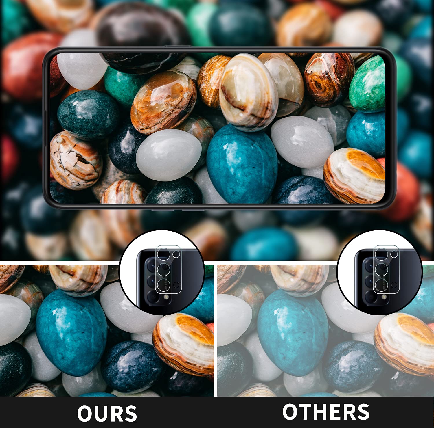 Fyqzio [2+2 pezzi Vetro Temperato Compatibile con Oppo Find X3 Pro e Fotocamera Pellicola Protettiva,Senza Bolle,Durezza 9H,Anti-Graffio,Copertura