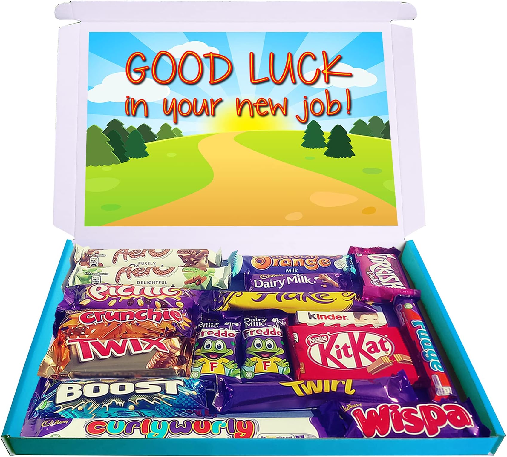 Personalised Good Luck in Your New Job Large Gift Hamper Chocolate Selection Box