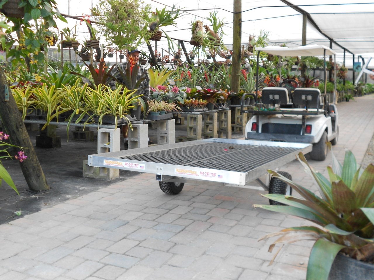 Semi Tracking Aluminum Trailer-Large Turf Tires Made in USA-Haul behind Golf carts, side by sides or four wheelers