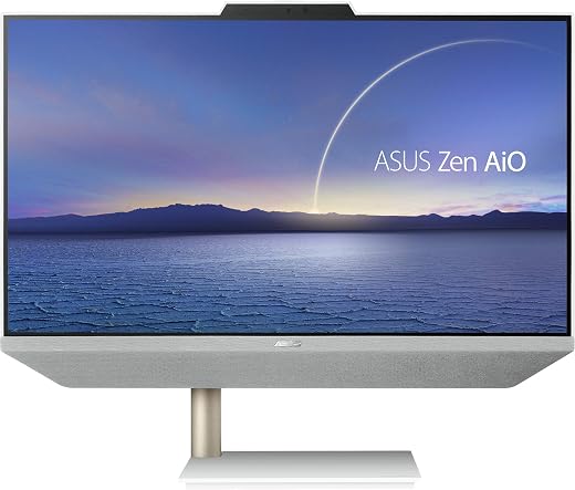 ASUS Zen AiO 24, 4 core Intel Core i5-10500T 10th Gen, All-in-One Desktop (8GB/512GB SSD/Windows 11/Office 2021/Wireless Keyboard & Mouse Included/White/7 kg), A5401WRAT-WA003WS