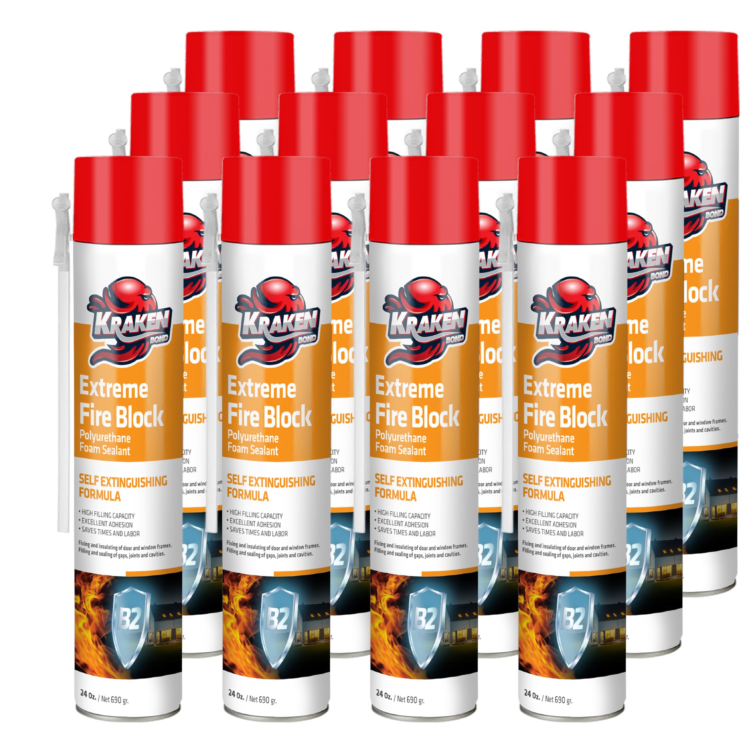 Buy Kraken Bond Extreme Fire Block Foam Sealant Professional Fire