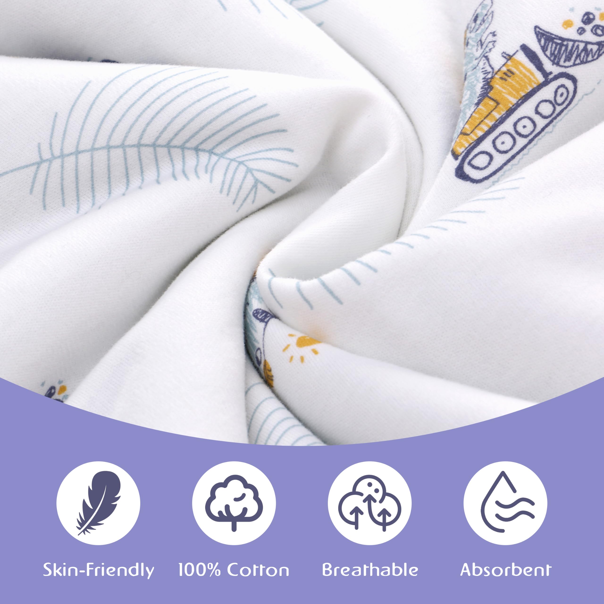 Coperta Invernale per Bambini - Tre Strati di Cotone, per Divano, Passeggino, Neonati - Regalo per la Nascita - 75 x 100 cm