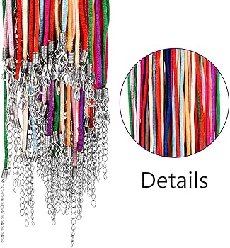 Amazon.com: Outus 60 Pieces 2.0 mm Satin Silk Necklace Cord 20