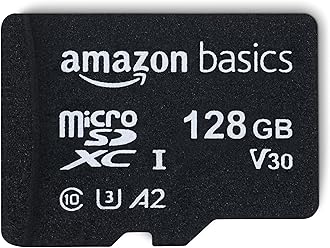 amazon basics 128Gb Microsdxc Memory Card with Full Size Adapter, 100Mb/S, U3