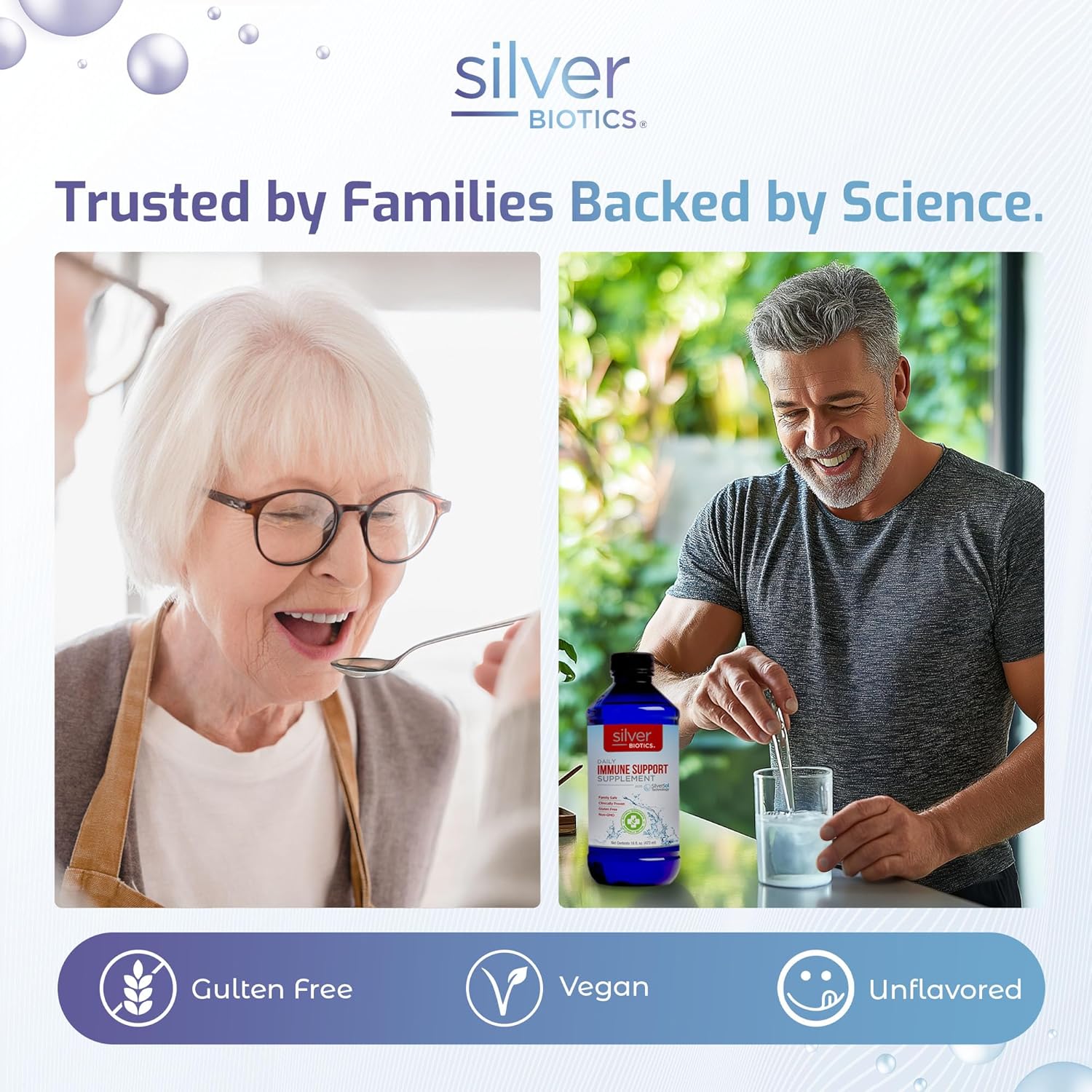 Silver Biotics Multivalent SilverSol Technology Ag₄O₄ 10 PPM Immune Support | Bio-Hacking Immune Building Natural Support | 16 Fl Oz - Image 5