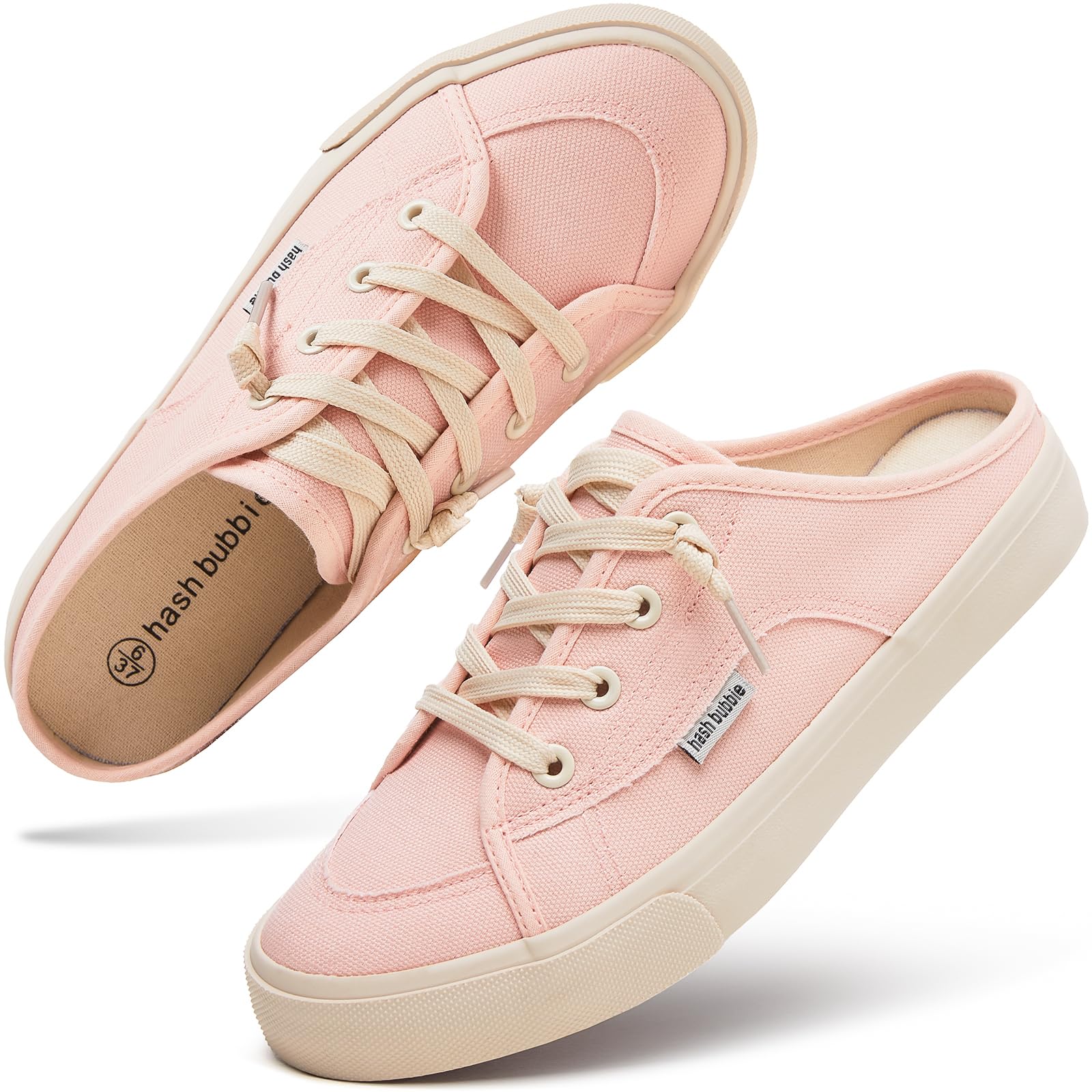 Women's Mules Slip on Sneakers Canvas Tennis Shoes