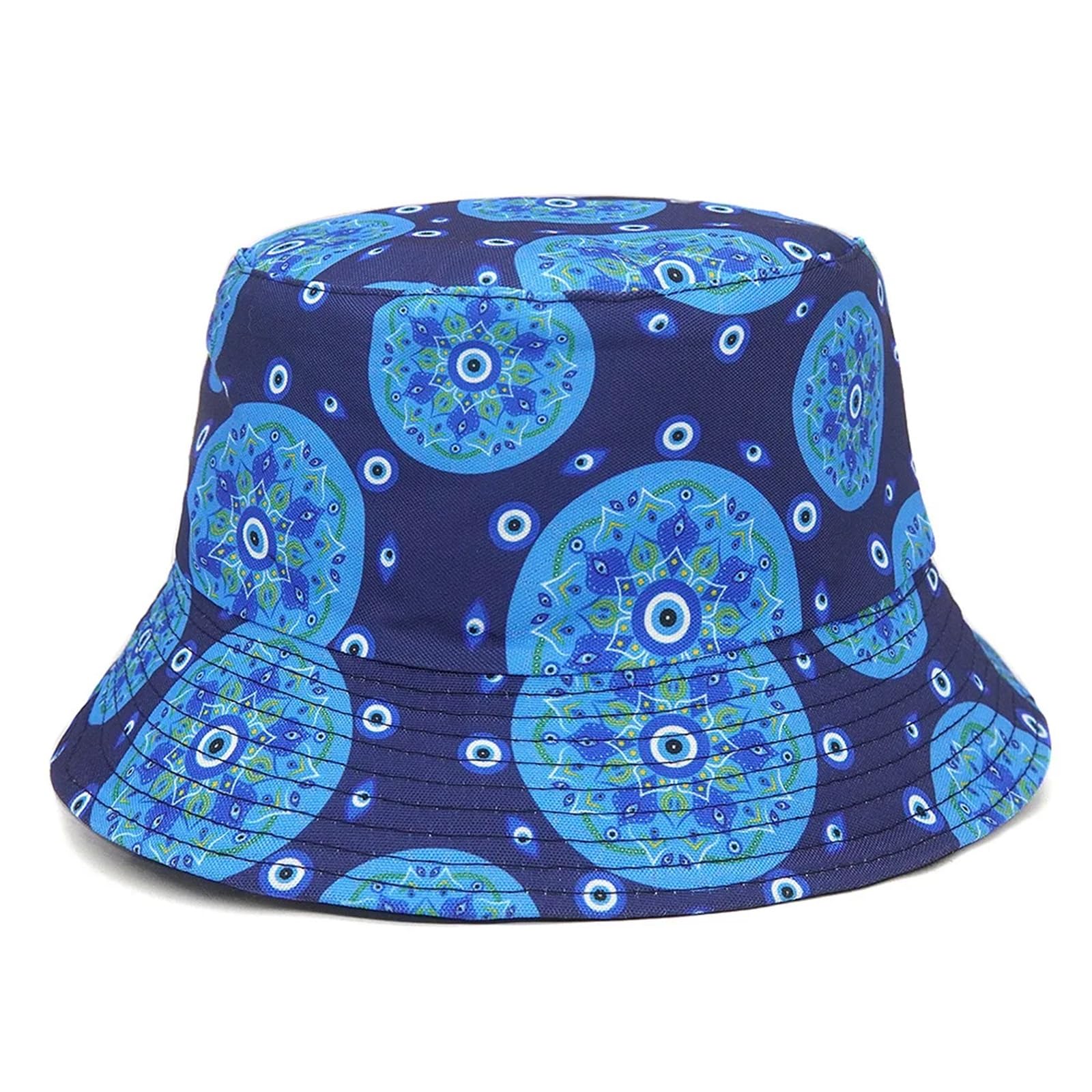 TRRYUIP Bucket Hat Bucket Hats Animal Letter Print Fisherman Hat Summer Sun For Women Men Reversible Fishing Cap(Color-20)