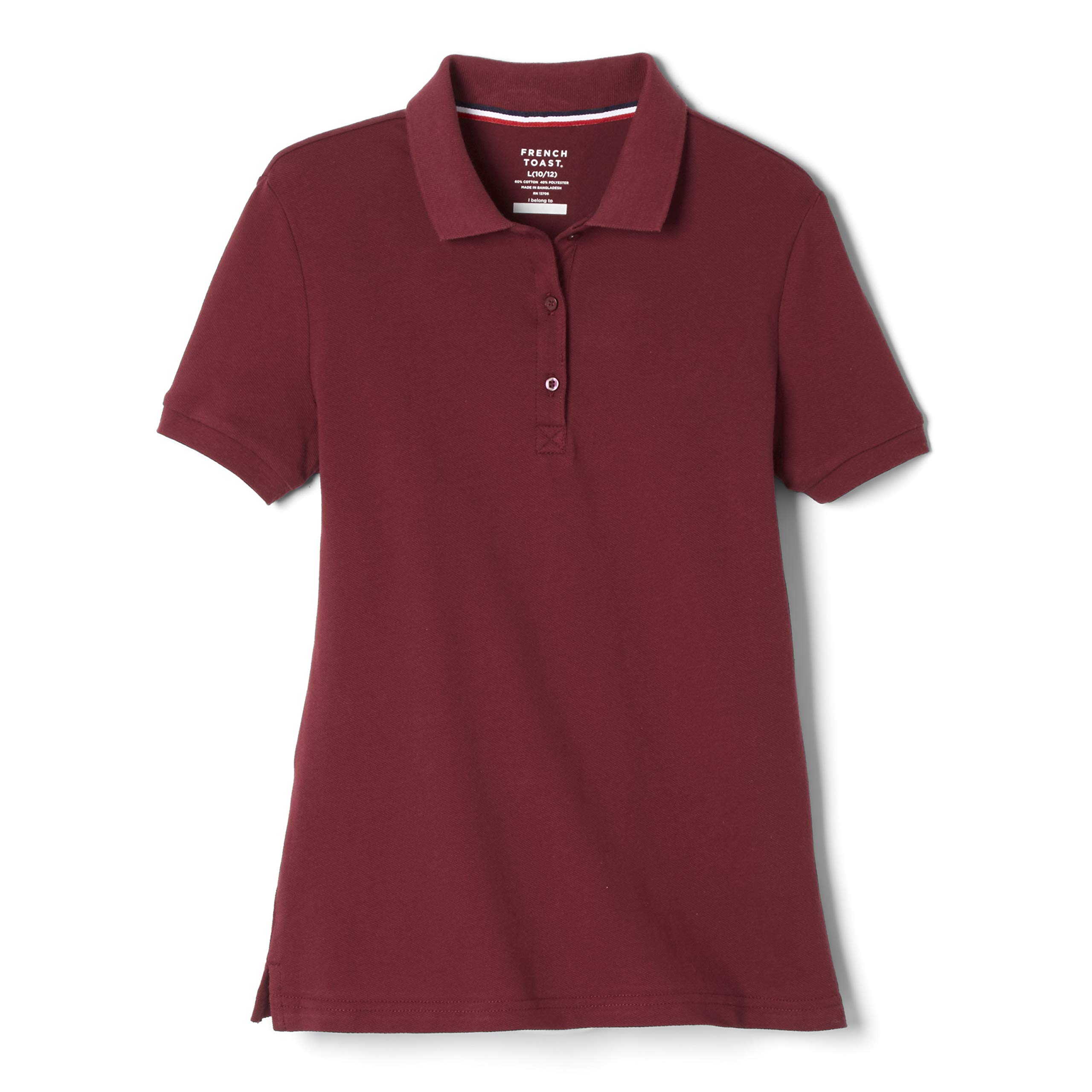 French Toast Girls' Short Sleeve Stretch Pique Polo Shirt