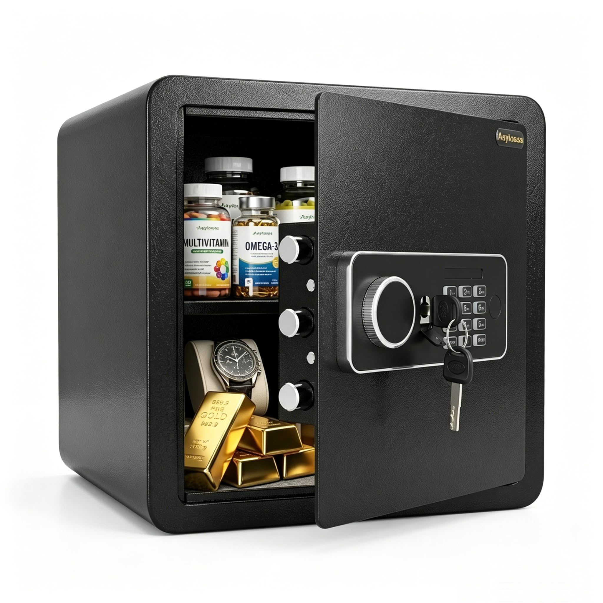 39L Safe Box for Home Bedroom RV – Digital Keypad, Auto LED & Steel Build