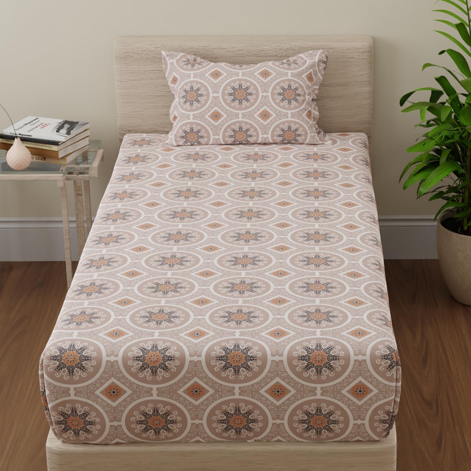 HUESLAND Mandala Bedsheets - Queen Size Cotton -28
