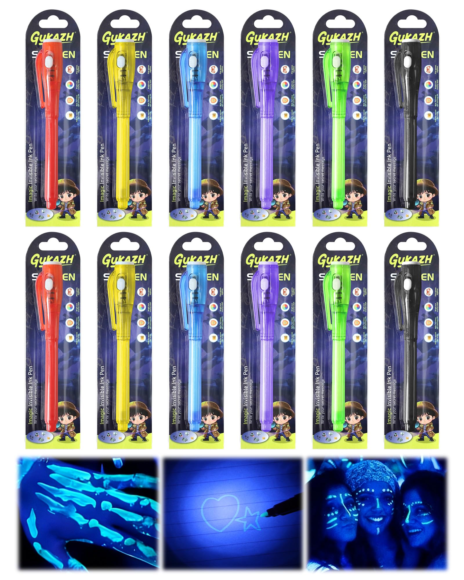 GUKAZH 12 PACk Invisible Ink Pens - spy gadgets | Mubboo