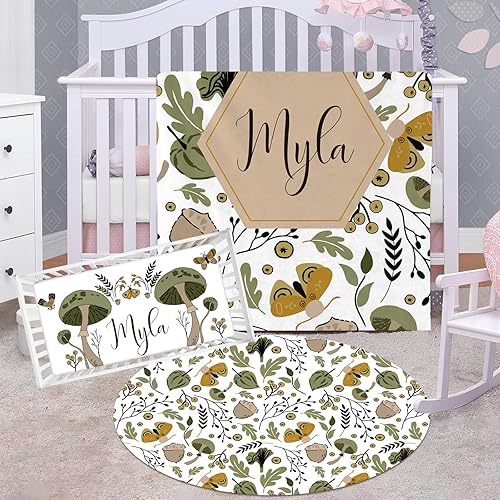 Miniatura 8 de Juego de sábanas personalizado para cuna de elefante bebé juego de ropa de cama personalizado para cuna de 3 piezas con nombre, juego de sábanas