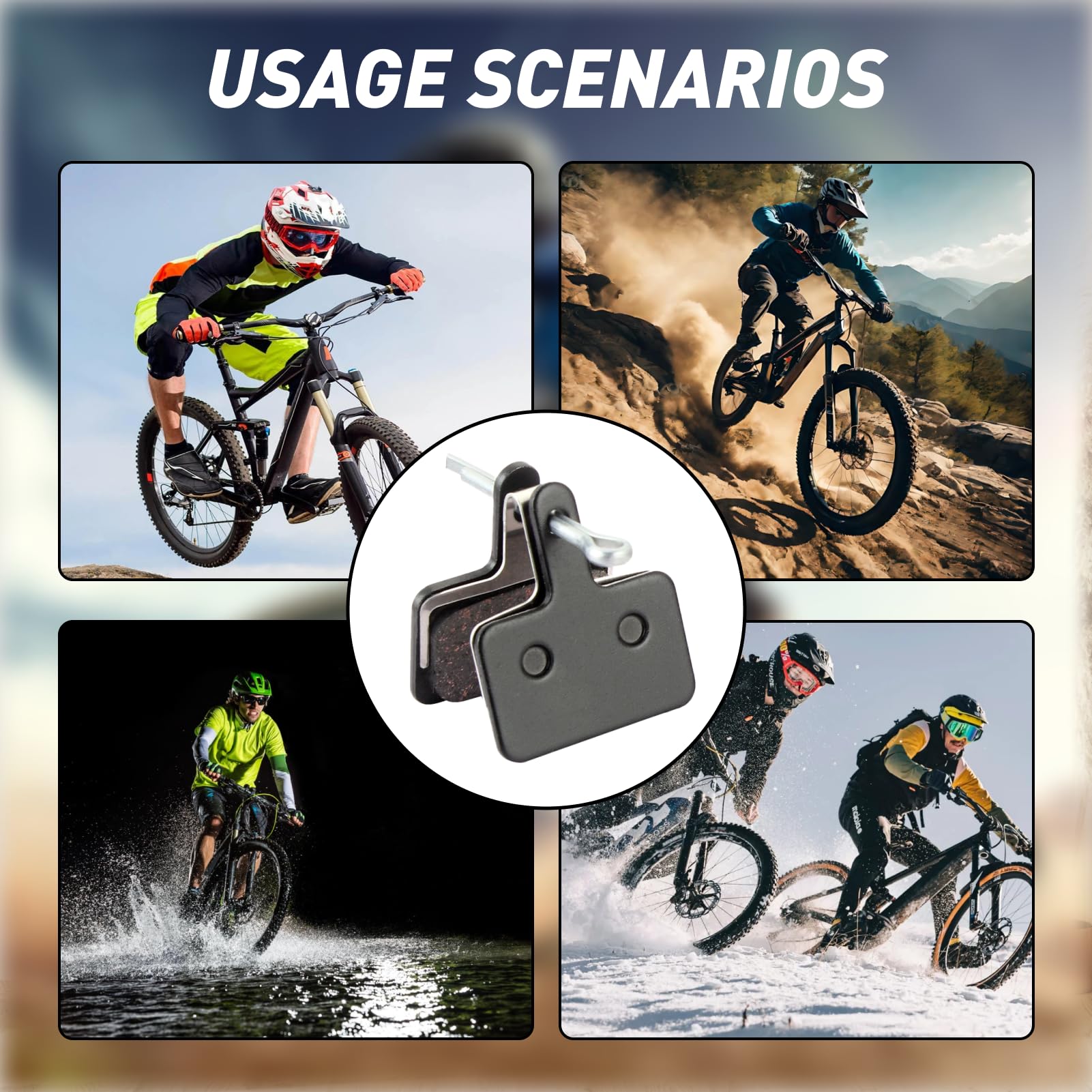 4 pary klocków hamulcowych Shimano Semi-Metallic i klocków żywicznych Shimano B01S do rowerowych hamulców tarczowych | klocki hamulcowe rowerowe B01S B03S B05S MT200 MT400 MT500 i dla Tektro