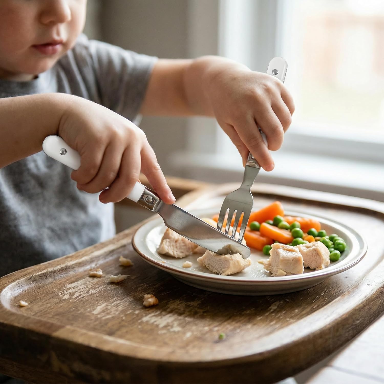 Hemoton 9 Piece Kids Silverware Set Stainless Steel Toddler Utensils Safe for Preschooler/Children, Includes 3 Forks 3 Spoons 3 Knives, Children Flatware Cutlery, Mirror Polished, Dishwasher Safe
