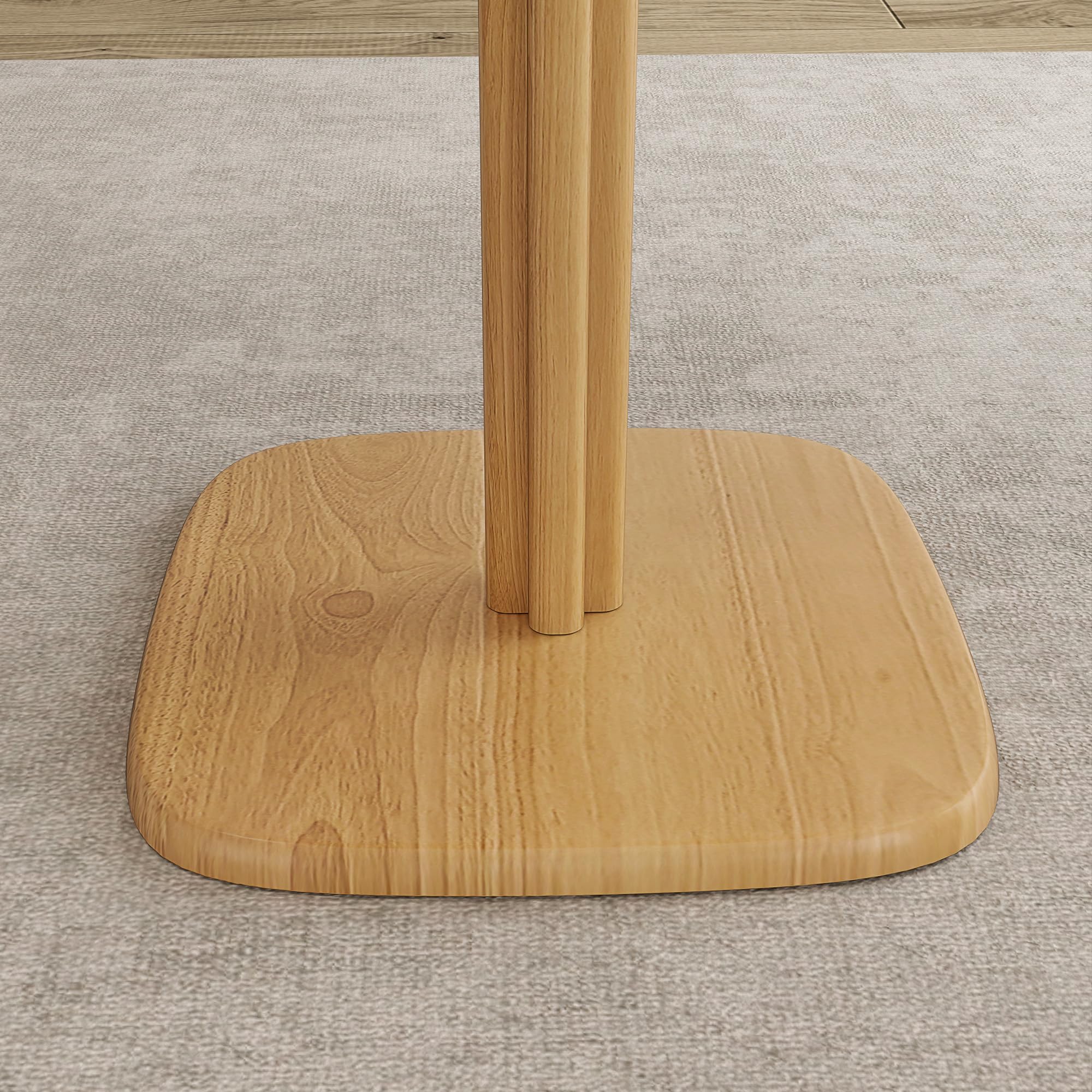 HOMCOM Esstisch, moderner quadratischer Küchentisch für 4 Personen, 70 x 70 cm Esszimmertisch Holztisch für Esszimmer und Küche, Natur