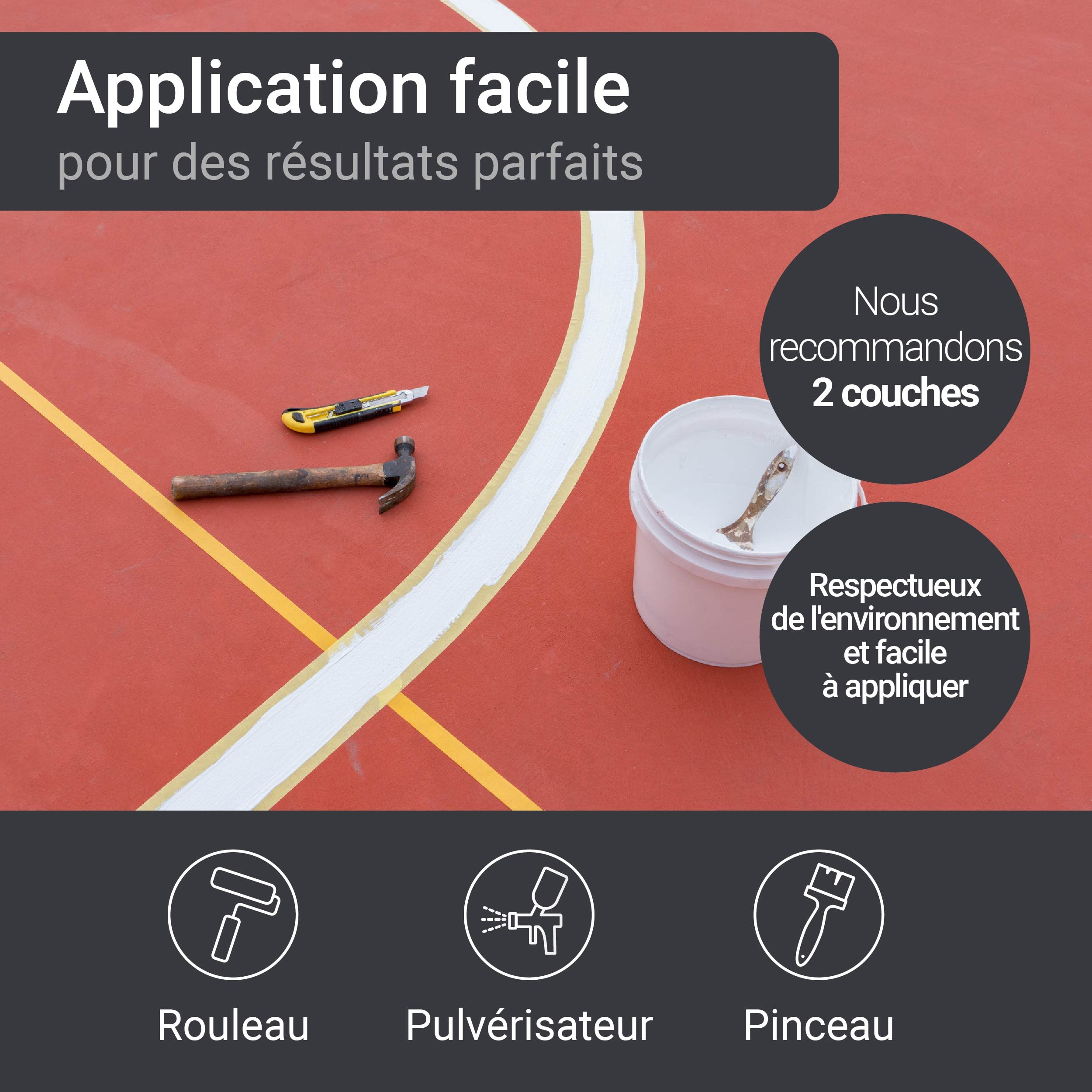 WO-WE Peinture de signalisation SL820 - Marquage au sol pour parking, route - Blanc 10L