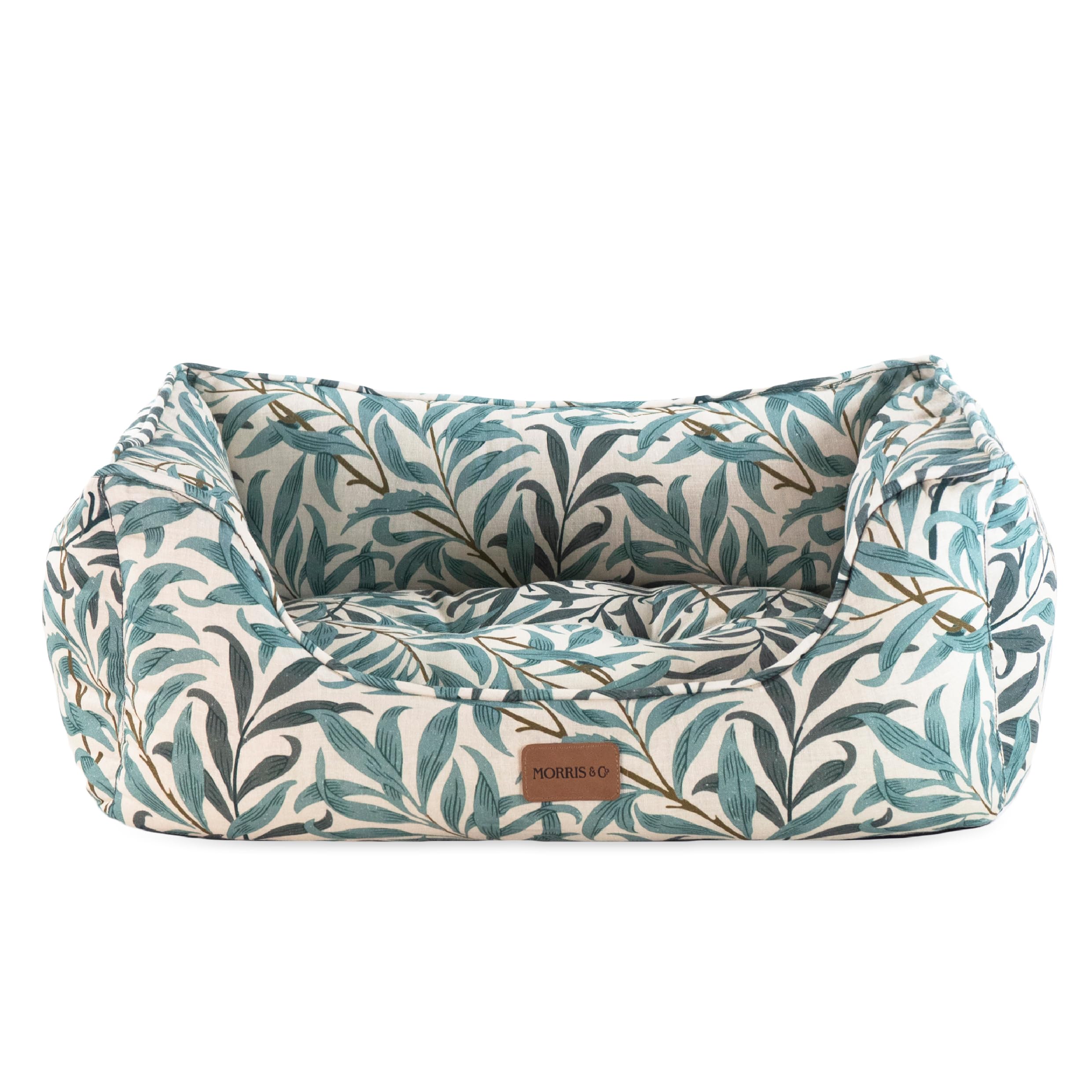Rosewood Morris & Co Willow Boughs Print Square Box Dog & Cat Bed from B&Q